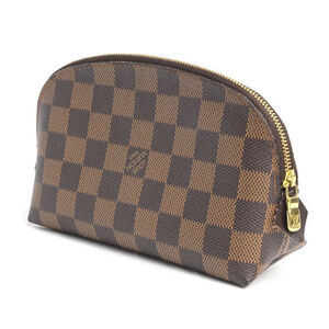 Louis Vuitton Brown Damier Cosmetic Ebene Round Pochette Pouch